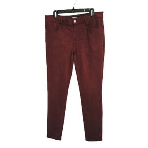 Express Burgundy Cropped Slim Legging Pants Size 10